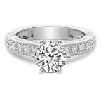 14ct White Gold Regalia Milgrain Lab Diamond Ring front image