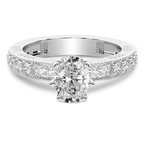 2.06 ct. oval Regalia miligrain ring in platinum front image
