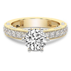 9ct Yellow Gold Regalia Milgrain Lab Diamond Ring front image