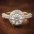 9ct White Gold Luxoré Vintage Allure Lab Diamond Ring color product image one