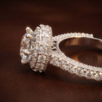 9ct White Gold Luxoré Vintage Allure Lab Diamond Ring color product image two