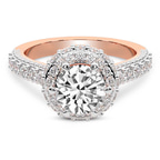 9ct Rose Gold Luxoré Vintage Allure Lab Diamond Ring front image