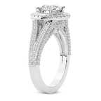Platinum Opulenté Antique Halo Lab Diamond Ring standing product image one