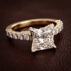 Platinum Austria Cathedral Lab Diamond Ring color product image one