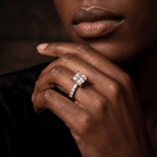 Platinum Austria Cathedral Lab Diamond Ring model image two