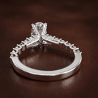 Platinum Austria Cathedral Lab Diamond Ring color product image two