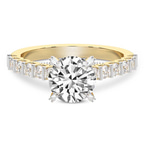 9ct Yellow Gold Austria Cathedral Lab Diamond Ring front image