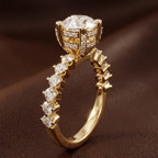 Platinum Caitronia Floating Side Stones Lab Diamond Ring color product image one