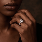 18ct Rose Gold Odyssey Hidden Halo Lab Diamond Ring model image two
