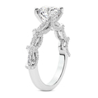 2.17 Ct Round Cut Ciara Petite Station Style Lab Diamond Ring in Platinum left
