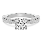 2.17 Ct Round Cut Ciara Petite Station Style Lab Diamond Ring in Platinum front image