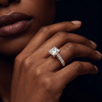 10kt White Gold Delphie Channel Set Lab Diamond Ring model image two