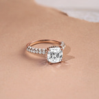 2.91 ct. emerald Atria Secret Halo Ring in 14kt white gold model image