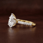9ct Yellow Gold Atria Secret Double Halo Lab Diamond Ring color product image one
