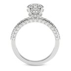9ct White Gold Atria Secret Double Halo Lab Diamond Ring side right image one