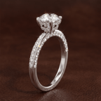 9ct Rose Gold Atria Secret Double Halo Lab Diamond Ring color product image two