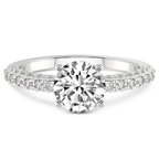 9ct White Gold Atria Secret Double Halo Lab Diamond Ring front image