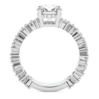 4.40 Ct PEAR Cut Skylar Side Stone Encrusted Lab Diamond Ring in 14kt White Gold right
