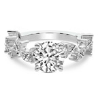 Platinum Hester Petite Side Stone Lab Diamond Ring front image