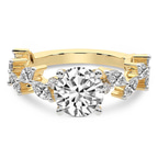 9ct Yellow Gold Hester Petite Side Stone Lab Diamond Ring front image