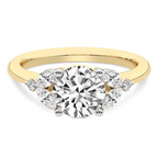 9ct Yellow Gold Beatrice Marquise Side Stone Lab Diamond Ring front image