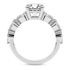 1.92 Ct Round Cut Frances Side Stone Lab Diamond Ring in 14kt White Gold right