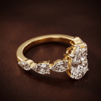 Platinum Frances Side Stone Lab Diamond Ring color product image one