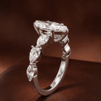 Platinum Frances Side Stone Lab Diamond Ring color product image two