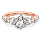 2.81 ct. pear Frances Ring in 10kt rose gold front image