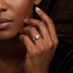 2.91 ct. asscher Theodora Ring in 18kt rose gold model image two