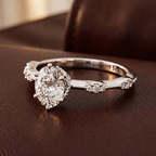 9ct Yellow Gold Theodora Six Prong Side Stone Lab Diamond Ring color product image two
