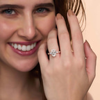Platinum Pamela Eternity Side Stone Lab Diamond Ring model image