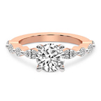 9ct Rose Gold Pamela Eternity Side Stone Lab Diamond Ring front image