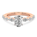 2.06 ct. oval Pamela Ring in 14kt rose gold front image