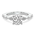 Platinum Pamela Eternity Side Stone Lab Diamond Ring front image