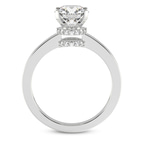 14kt White Gold Ember Secret Halo Lab Diamond Ring side right image one