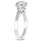 14kt White Gold Ember Secret Halo Lab Diamond Ring standing product image one