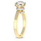 9ct Yellow Gold Ember Secret Halo Lab Diamond Ring standing product image one
