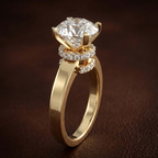 14kt White Gold Ember Secret Halo Lab Diamond Ring color product image two