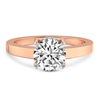9ct Rose Gold Ember Secret Halo Lab Diamond Ring front image