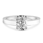 2.06 ct. oval Ember Halo Ring in 18kt white gold front image