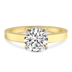 9ct Yellow Gold Ember Secret Halo Lab Diamond Ring front image