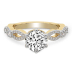 9ct Yellow Gold Aristea Elite Milgrain Lab Diamond Ring front image