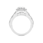 2.78 Ct Pear Cut Imperiella Halo Celtic Knot Lab Diamond Ring in 18kt White Gold right