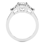 18kt White Gold Daria Trapezoid Three Stone Lab Diamond Ring side right image one