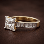 18kt Rose Gold Irene Side Stone Lab Diamond Ring color product image one