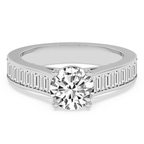 Platinum Irene Side Stone Lab Diamond Ring front image