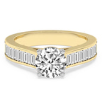 18kt Yellow Gold Irene Side Stone Lab Diamond Ring front image