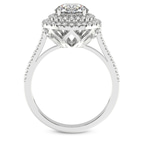 3.52 Ct Cushion Cut Arya Double Halo Lab Diamond Ring in 14kt White Gold right