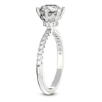 2.26 Ct OVAL Cut Olivia Secret Halo Lab Diamond Ring in 10kt White Gold left